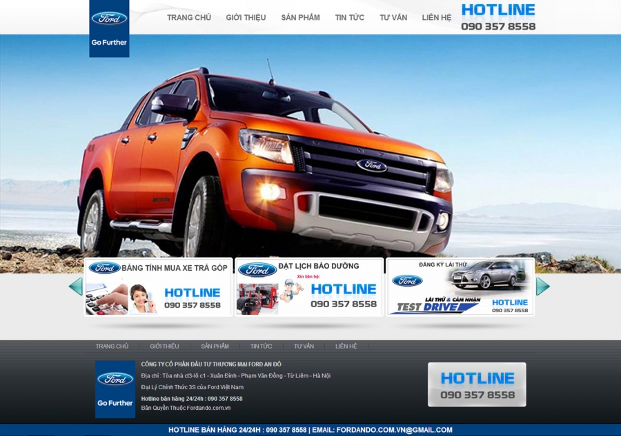 Thiết kế website bán ô tô uy tín