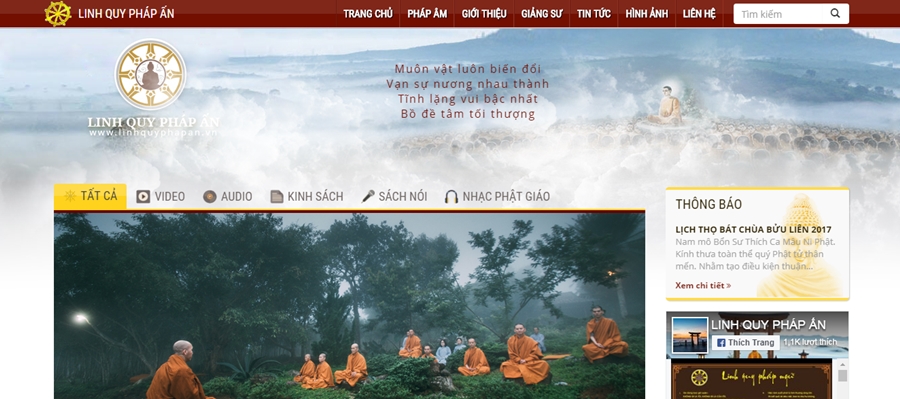 Thiết kế website Phật giáo uy tín