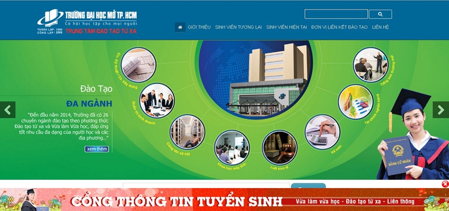 Thiết kế website trường Đại học tại Hà Nội