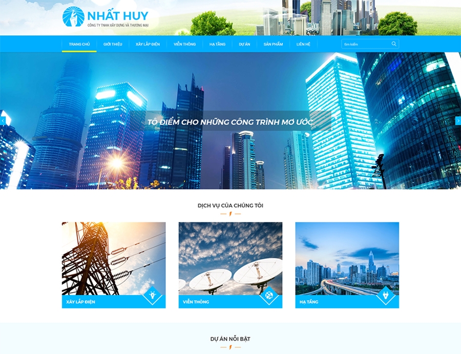 Thiết kế website xây dựng tại Hà Nội