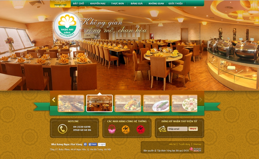 Thiết kế website nhà hàng đẹp chuyên nghiệp