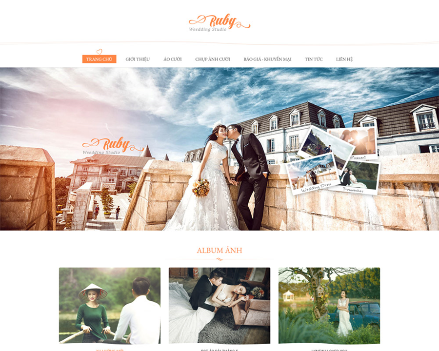 Thiết kế website studio chụp ảnh cưới