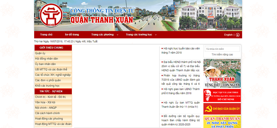Thiết kế website cơ quan hành chính nhà nước tại Hà Nội